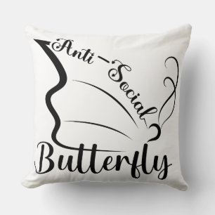 Anti-Social Butterfly Cushion