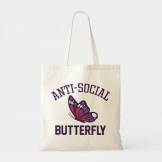 anti-social butterfly tote bag