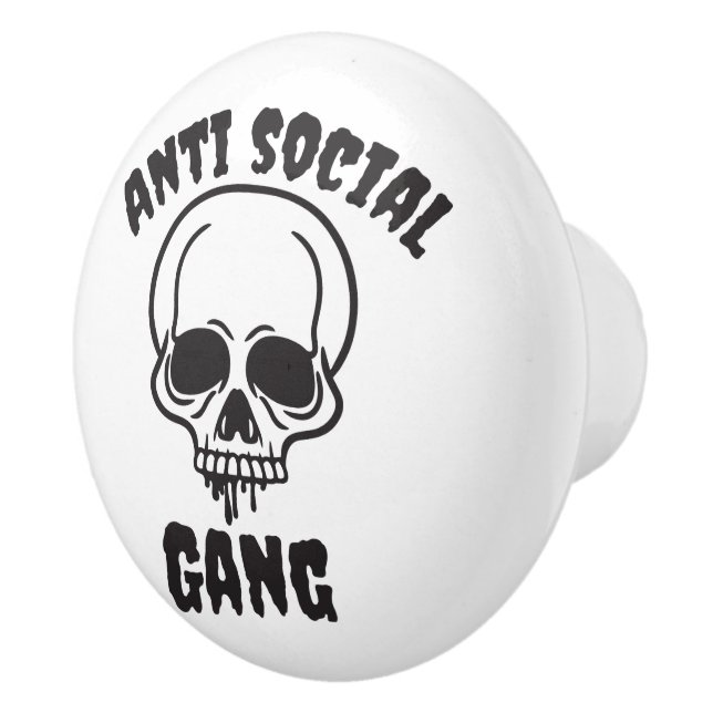 Anti Social Ceramic Knob (Right)