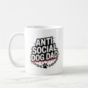 Anti Social Dog Dad – Funny Dog Lover Coffee Mug