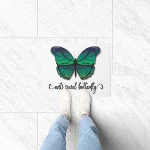 Anti Social Green Butterfly Doormat