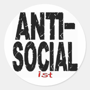 Anti-Social Ist (Anti-Socialist) Classic Round Sticker