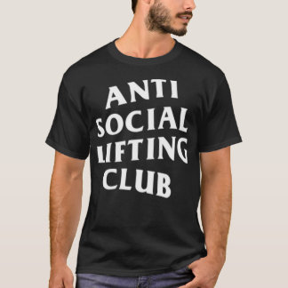 Anti Social Lifting Club White Logo (Front + Back) T-Shirt