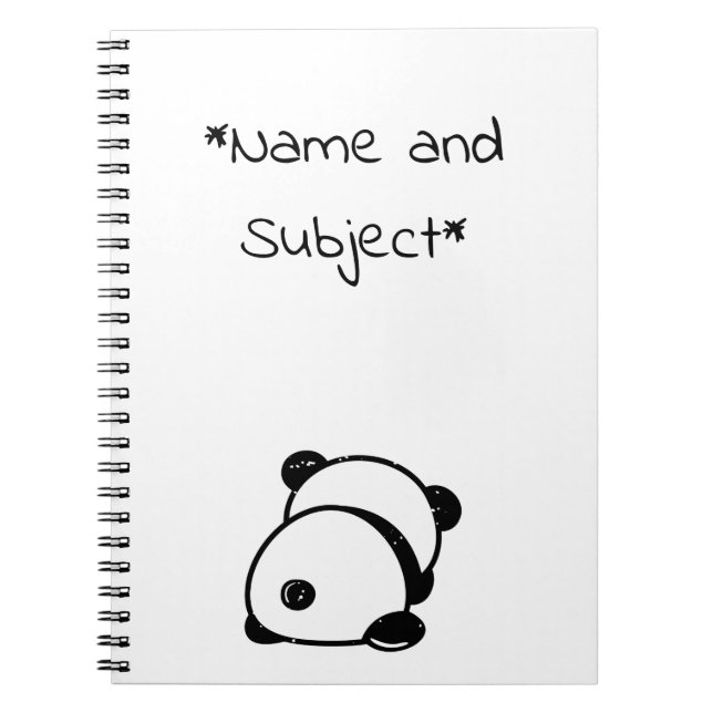 Anti-Social Panda Bear Notebook (Front)