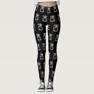 Anti Social Pug Club Fawn Pug Pattern Leggings