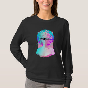 Anti Social Retro Vaporwave Medusa Statue Greek My T-Shirt