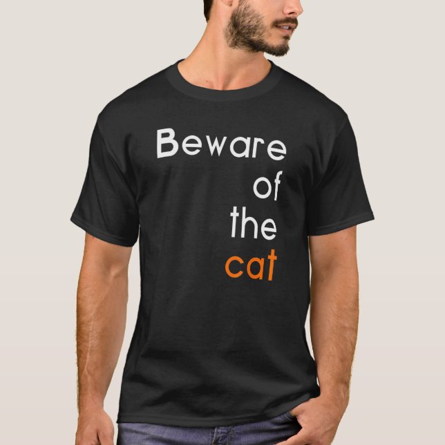 Anti Social sarcastic beware of the cat T-Shirt (Front)