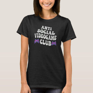 Anti Social Videogame Club - Retro Funny Gamer Pre T-Shirt