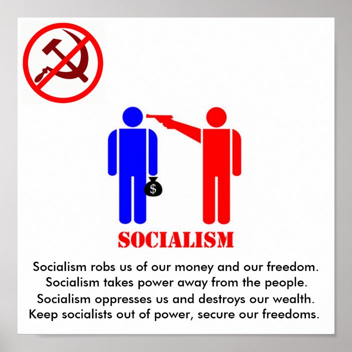 Anti-Socialism Poster | Zazzle