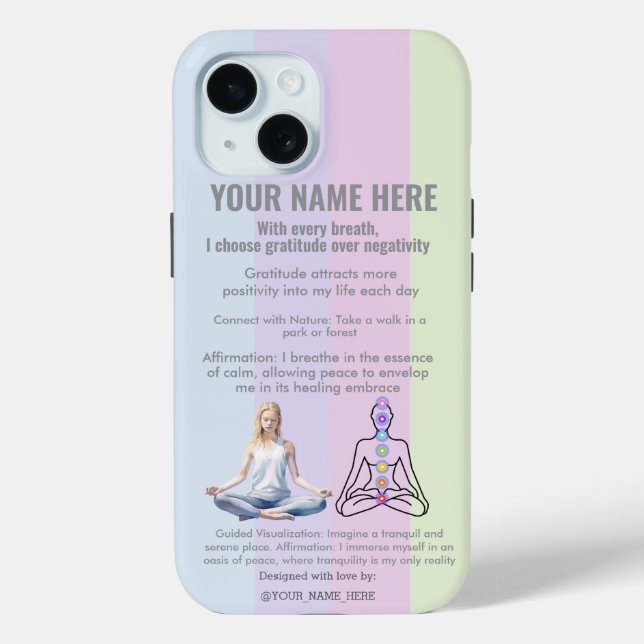 ANTI-Stress I CHOOSE GRATITUDE OVER NEGATIVITY Case-Mate iPhone Case (Back)