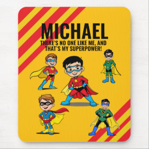 ANTI-STRESS KIDS HERO SUPERHERO POWER RED MOUSE MAT