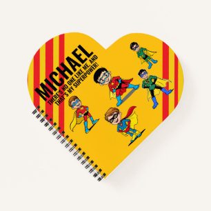 ANTI-STRESS KIDS HERO SUPERHERO POWER RED NOTEBOOK
