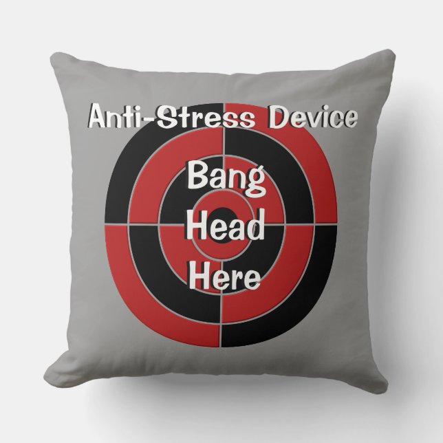 Anti-Stress Novelty Throw Pillow (Front)