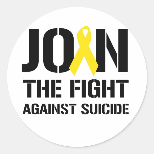 Anti-Suicide Classic Round Sticker (Front)