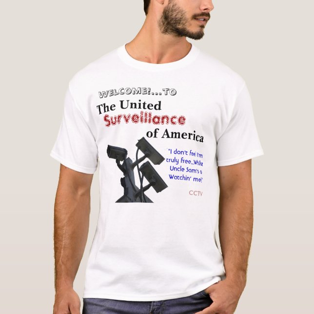Anti Surveillance Political Protest T-Shirt (Front)