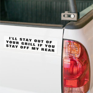 Anti Tailgating Bumper Sticker