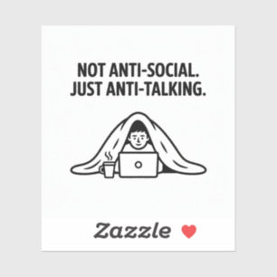 Anti-Talking – Funny Introvert Sticker
