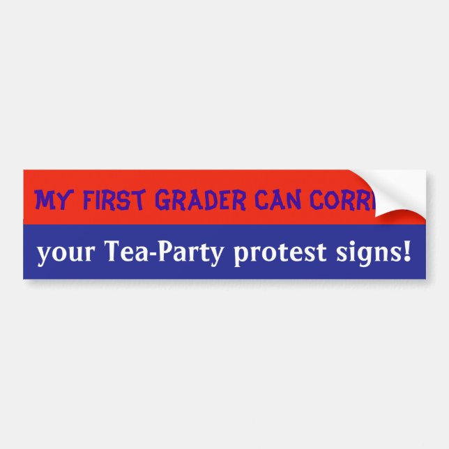 anti-Tea Party bumpersticker Bumper Sticker (Front)