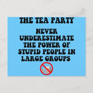 Anti tea party postcard