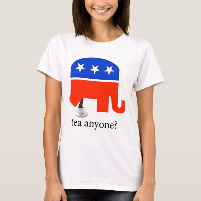 Anti-Tea Party Republican Elephant Poop T-Shirt (Front)