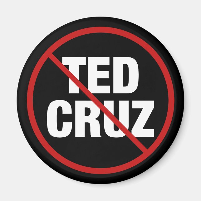 Anti Ted Cruz Texas Democrat Political Magnet (Front)