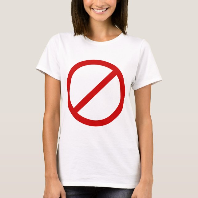 Anti- Template Circle with Slash Template T-Shirt (Front)