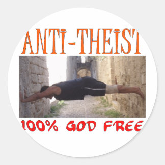 Anti Theist Classic Round Sticker
