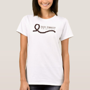 Anti-Tobacco Awareness Brown Ribbon Beads T-Shirt