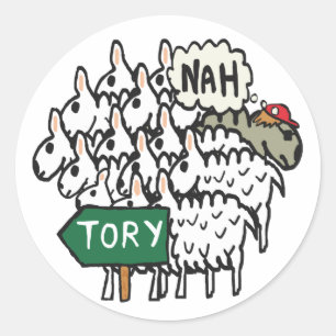 Anti Tory Classic Round Sticker