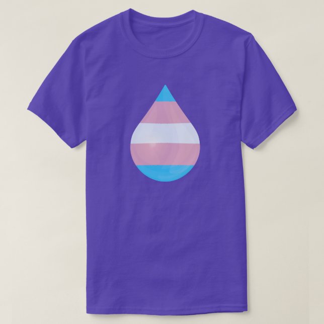Anti Trans Violence Teardrop Memorial T-Shirt (Design Front)