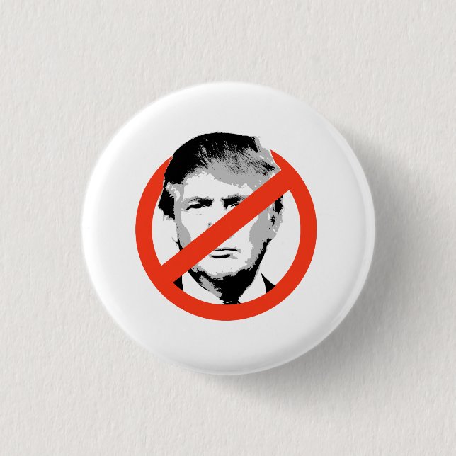 Anti-Trump 3 Cm Round Badge (Front)