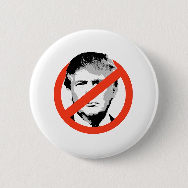 Anti-Trump 6 Cm Round Badge (Front)