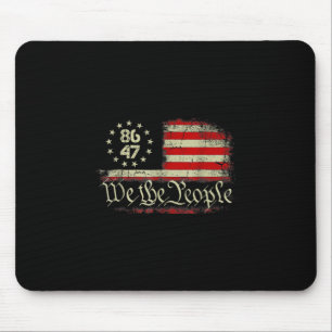 Anti Trump 8647 86 47 Us Flag We The People Impeac Mouse Mat
