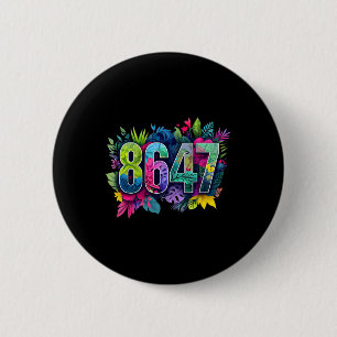 Anti Trump 8647 Floral Resist 86 47 Impeach Trump 6 Cm Round Badge