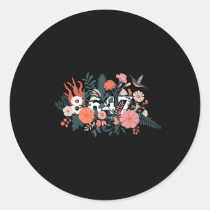 Anti Trump 8647 Floral Resist 86 47 Impeach Trump  Classic Round Sticker