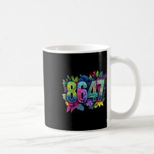 Anti Trump 8647 Floral Resist 86 47 Impeach Trump  Coffee Mug