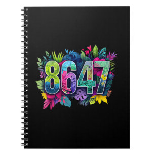 Anti Trump 8647 Floral Resist 86 47 Impeach Trump Notebook