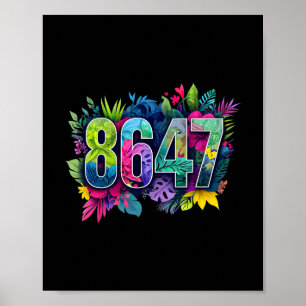 Anti Trump 8647 Floral Resist 86 47 Impeach Trump Poster