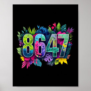 Anti Trump 8647 Floral Resist 86 47 Impeach Trump Poster
