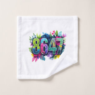 Anti Trump 8647 Floral Resist 86 47 Impeach Trump Wash Cloth