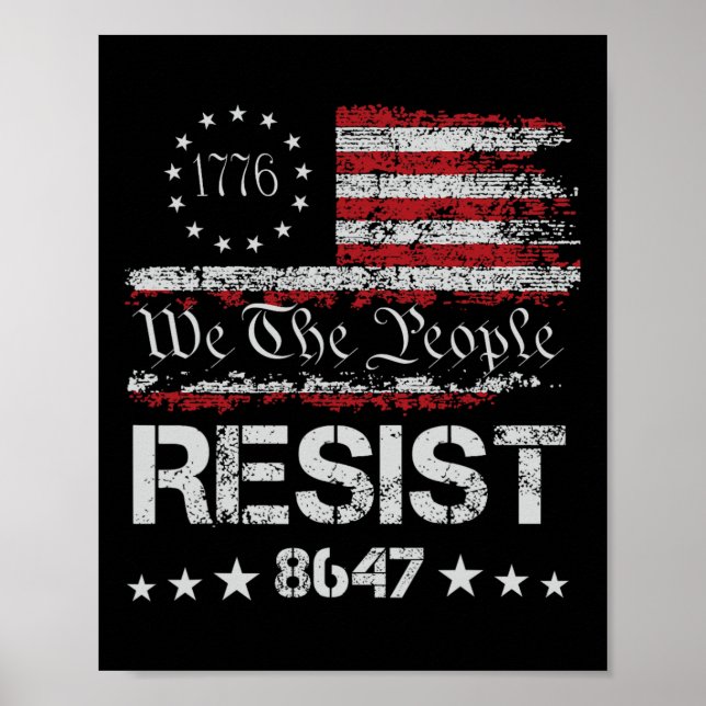 Anti Trump 8647 Resist Impeach Trump Impeach 47 86 Poster (Front)