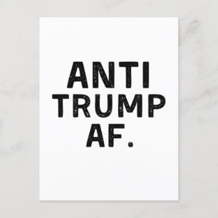 Anti Trump AF American Democracy Holiday Postcard