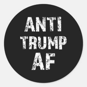 Anti Trump Af Funny Impeach Him President Classic Round Sticker