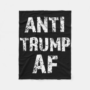 Anti Trump Af Funny Impeach Him President Fleece Blanket