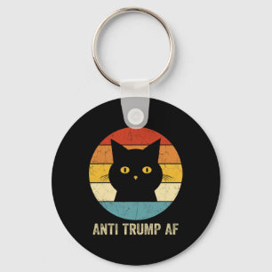 Anti Trump Af Tee Retro Funny Anti Trump Cat _1 Key Ring