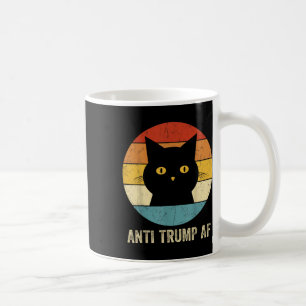 Anti Trump Af Tee Retro Funny Anti Trump Cat Coffee Mug