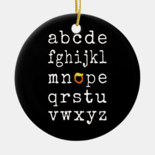 Anti-Trump Alphabet - Nope V Ceramic Tree Decoration