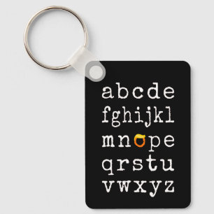 Anti-Trump Alphabet - Nope V Key Ring