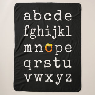 Anti-Trump Alphabet - Nope V Sherpa Blanket