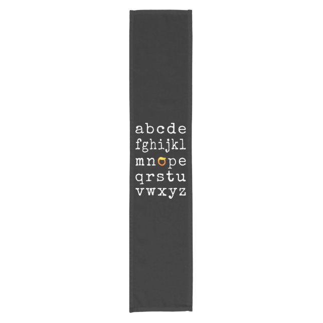Anti-Trump Alphabet - Nope V Short Table Runner (Front)